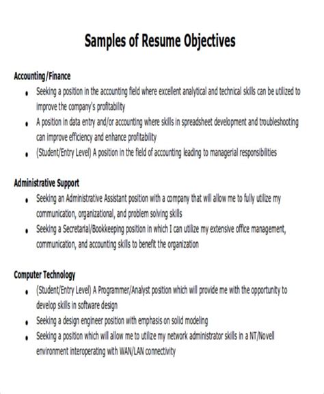 sample resume objectives|45 Resume Objective Examples (+How to Write) .